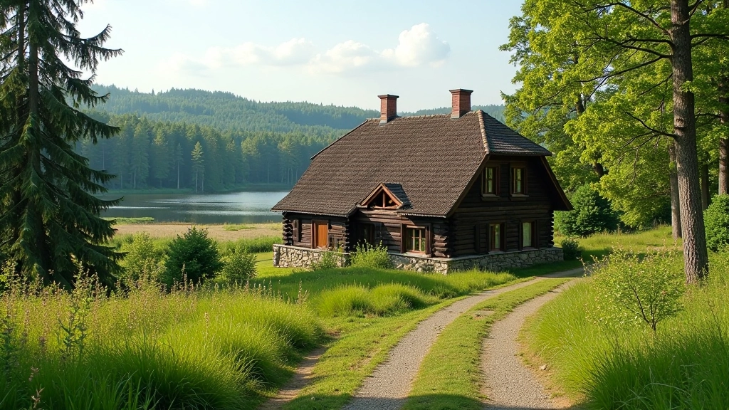 Tradycyjna kaszubska drewniana architektura, wioski kaszubskie pośród jezior